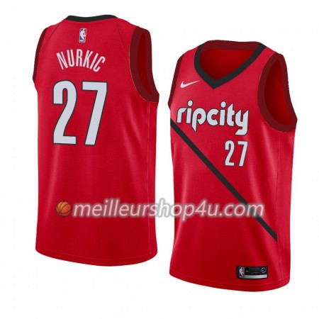 Maillot Basket Homme Portland Trail Blazers Jusuf Nurkic 27 2018-19 Nike Rouge Swingman